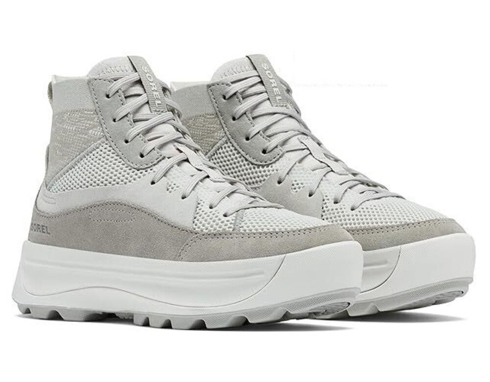 Sorel Ona 503 mid platform sneaker "moonstone" size 8.5 women, WHITE leather